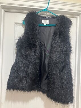 Xhilaration Black Faux Fur Vest
